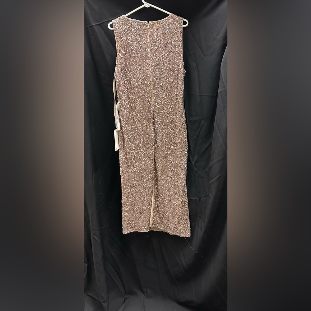 Mac Duggal 5526 NWT SLEEVELESS SEQUINED MIDI SHEATH DRESS - Picture 5 of 8